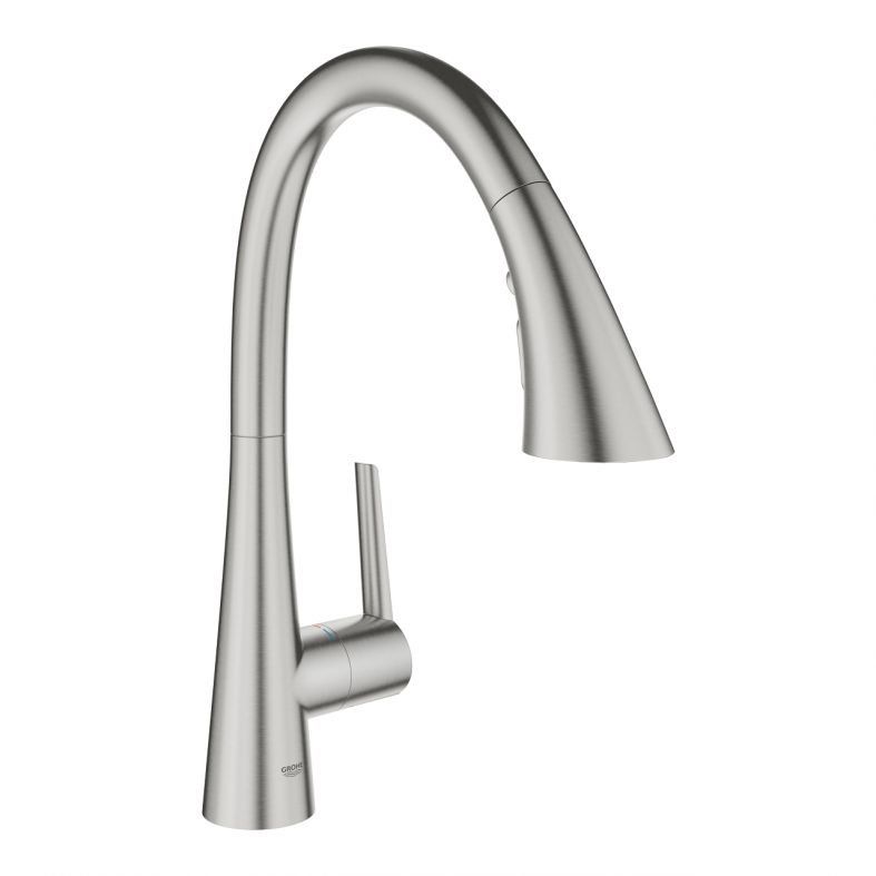 Змішувач для кухні Grohe Scala суперсталь 30440DC0 з висувною лійкою