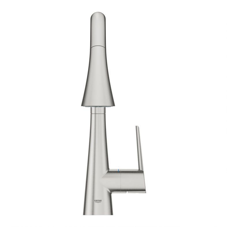 Змішувач для кухні Grohe Scala суперсталь 30440DC0 з висувною лійкою