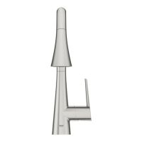 Змішувач для кухні Grohe Scala суперсталь 30440DC0 з висувною лійкою