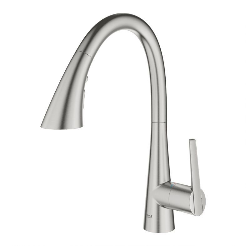 Змішувач для кухні Grohe Scala суперсталь 30440DC0 з висувною лійкою