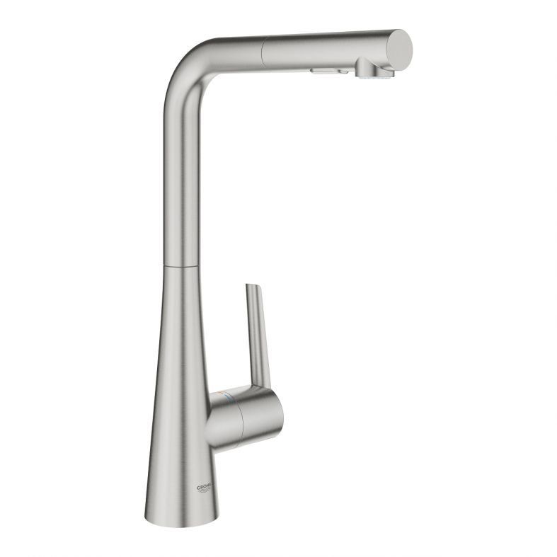 Змішувач для кухні Grohe Scala суперсталь 30441DC0 з висувною лійкою