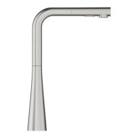 Змішувач для кухні Grohe Scala суперсталь 30441DC0 з висувною лійкою