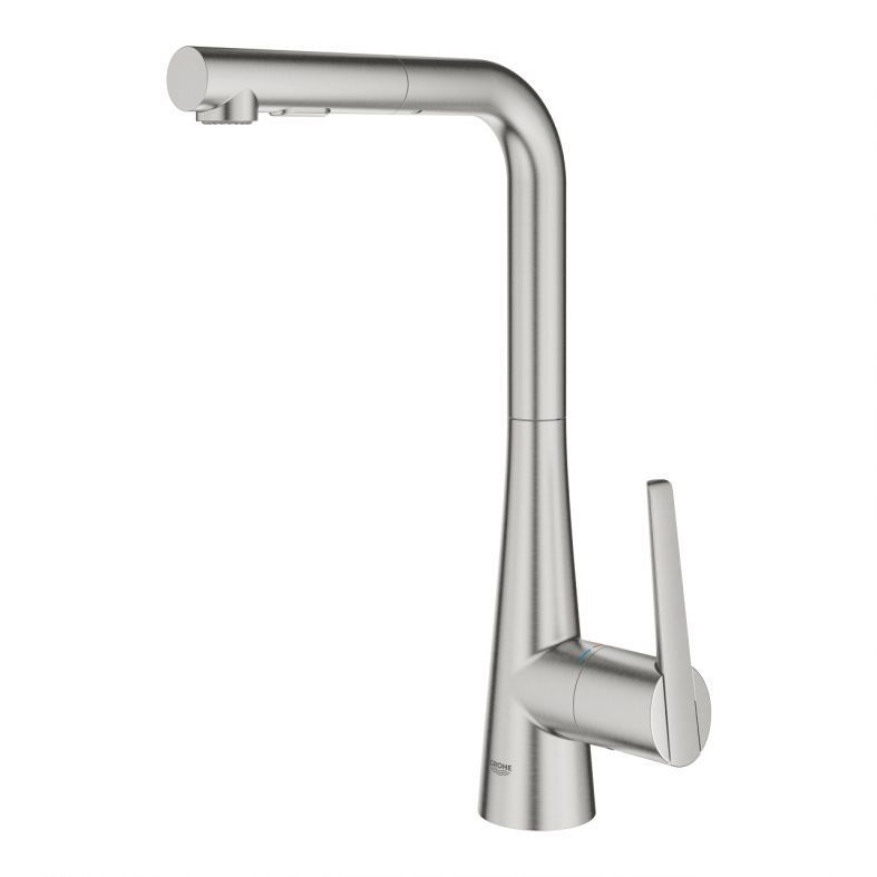 Змішувач для кухні Grohe Scala суперсталь 30441DC0 з висувною лійкою