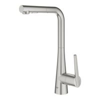 Змішувач для кухні Grohe Scala суперсталь 30441DC0 з висувною лійкою