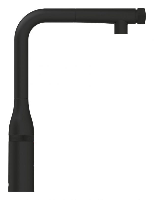 Змішувач для кухні Grohe Accent Smartcontrol фантомний чорний 30444KF0 з висувною лійкою