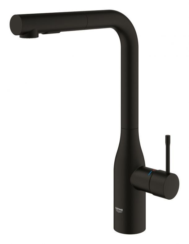 Змішувач для кухні Grohe Essence фантомний чорний 30504KF0 з висувною лійкою