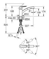 Смеситель для кухни Grohe Start хром 30531001 с выдвижной лейкой