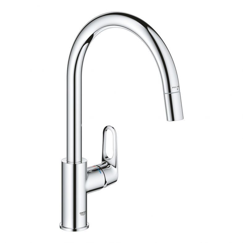 Змішувач для кухні Grohe Start Flow хром 30569000 з висувною лійкою