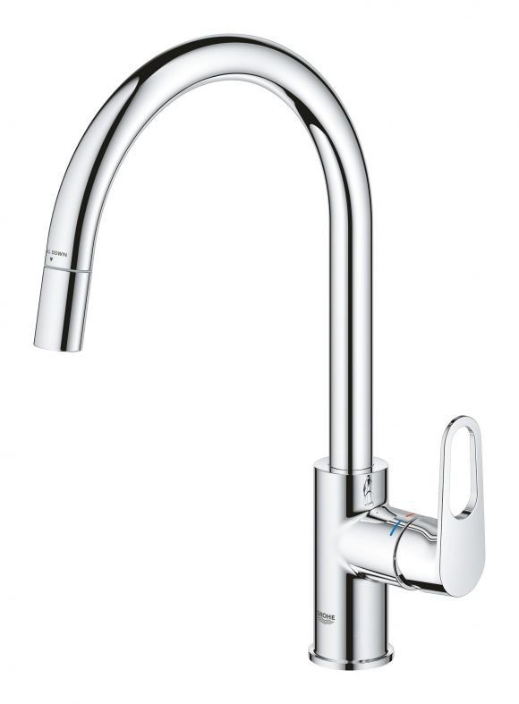 Змішувач для кухні Grohe Start Flow хром 30569000 з висувною лійкою