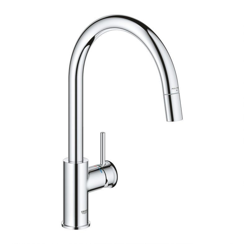 Змішувач для кухні Grohe BauClassic хром 30573000 з висувною лійкою