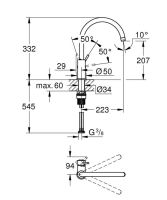 Змішувач для кухні Grohe BauClassic хром 30577000