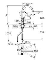 Змішувач для кухні Grohe BauCurve хром 30580000 під фільтровану воду