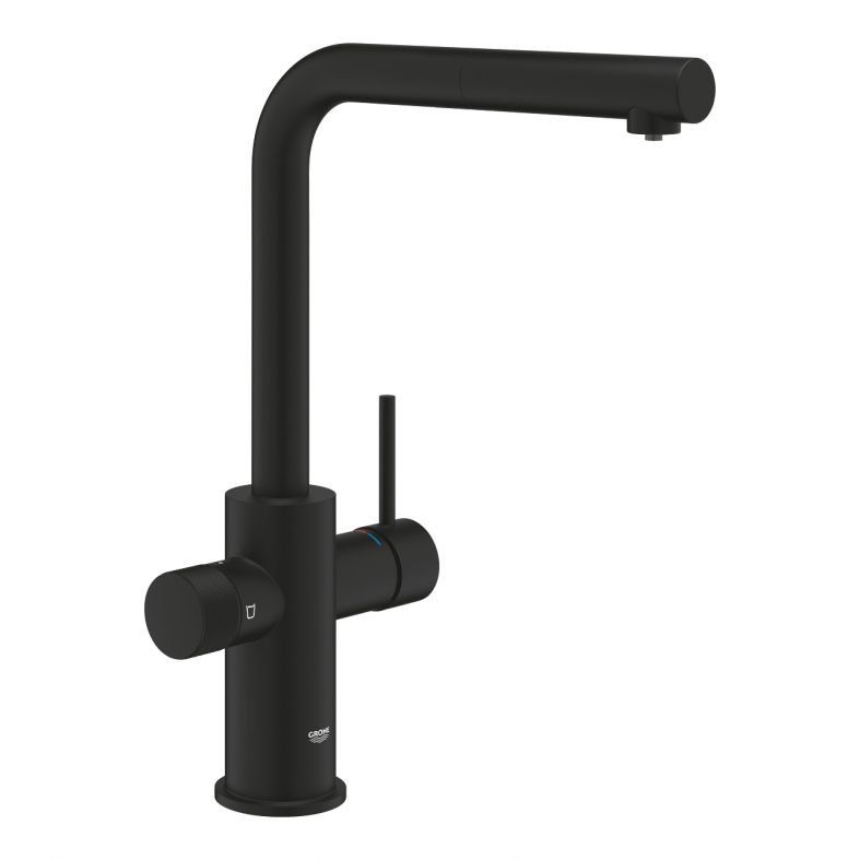 Змішувач для кухні Grohe Minta фантомний чорний 30590KF0 під фільтровану воду