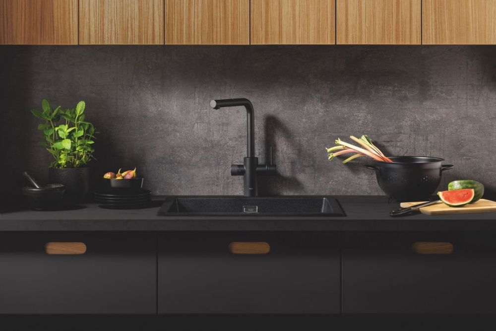 Змішувач для кухні Grohe Minta фантомний чорний 30590KF0 під фільтровану воду