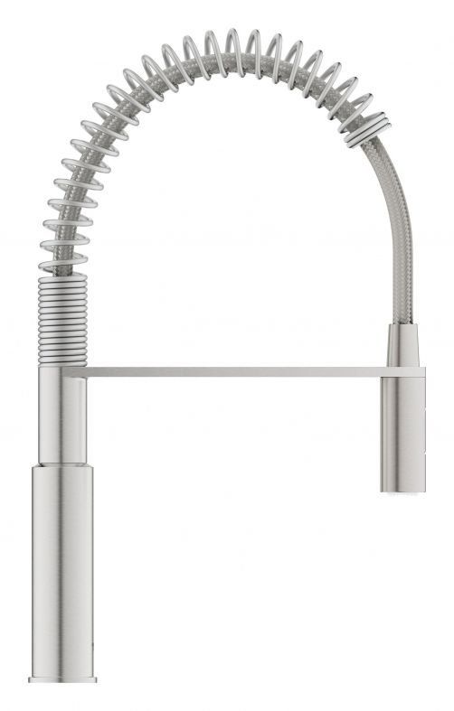Змішувач для кухні Grohe Via Cosmo суперсталь 30614DC0 з висувною лійкою