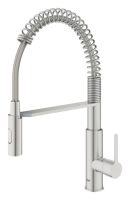 Змішувач для кухні Grohe Via Cosmo суперсталь 30614DC0 з висувною лійкою