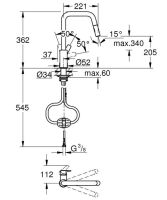 Змішувач для кухні Grohe Eurosmart хром 30619000 з висувною лійкою