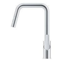 Змішувач для кухні Grohe Eurosmart хром 30619000 з висувною лійкою
