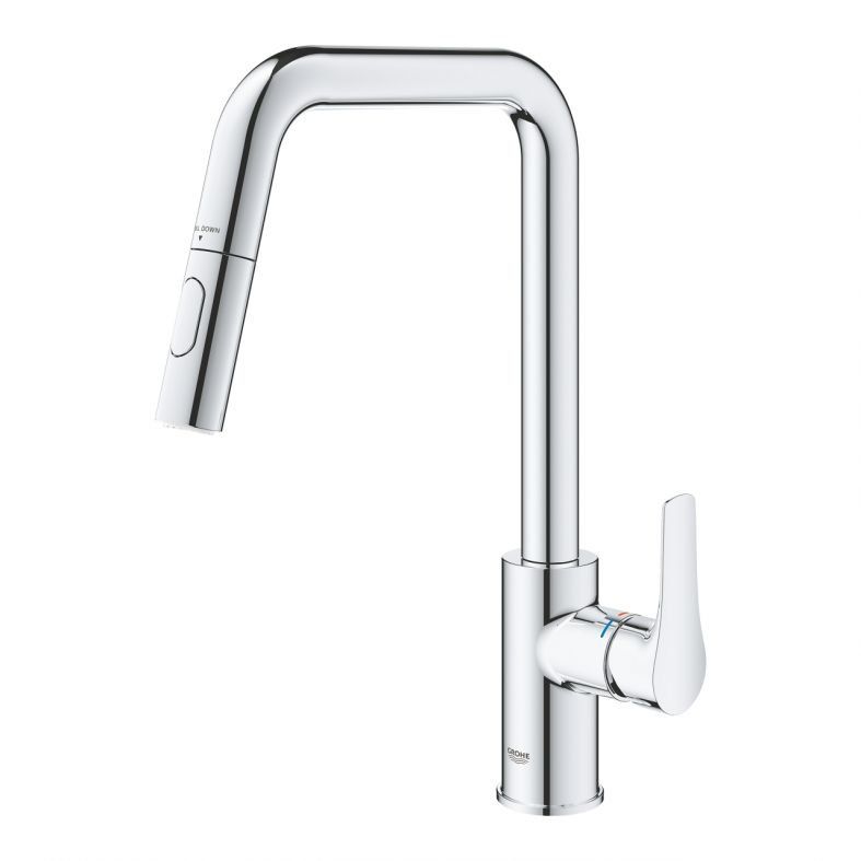 Змішувач для кухні Grohe Eurosmart хром 30619000 з висувною лійкою