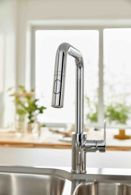 Змішувач для кухні Grohe Eurosmart хром 30619000 з висувною лійкою