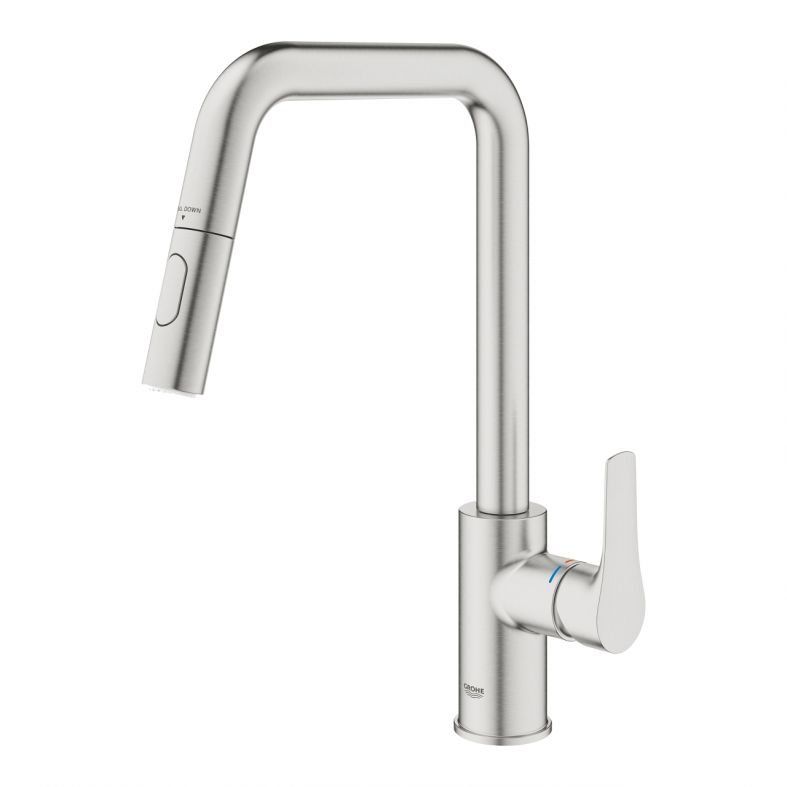 Змішувач для кухні Grohe Eurosmart суперсталь 30619DC0 з висувною лійкою