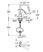 Змішувач для кухні Grohe Start хром 30631000 з висувною лійкою