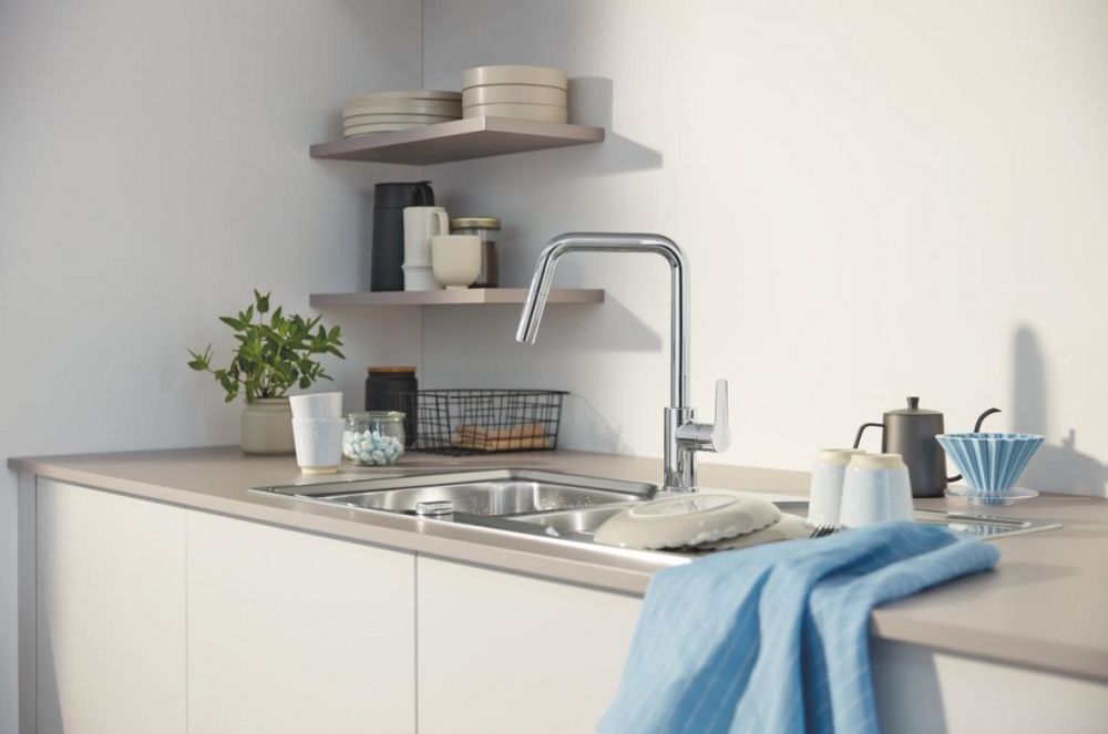 Змішувач для кухні Grohe Start хром 30631000 з висувною лійкою
