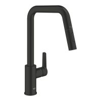Змішувач для кухні Grohe Start чорний матовий 306312430 з висувною лійкою