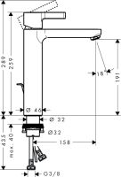 Змішувач для раковини Hansgrohe Metris S хром 31021000
