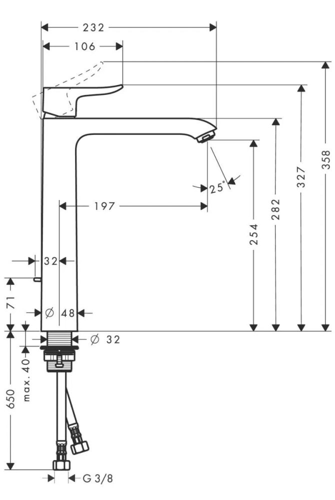 Змішувач для раковини Hansgrohe Metris хром 31082000