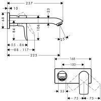 Смеситель для раковины Hansgrohe Metris хром 31086000