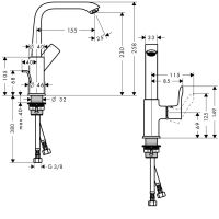 Змішувач для раковини Hansgrohe Metris хром 31087000