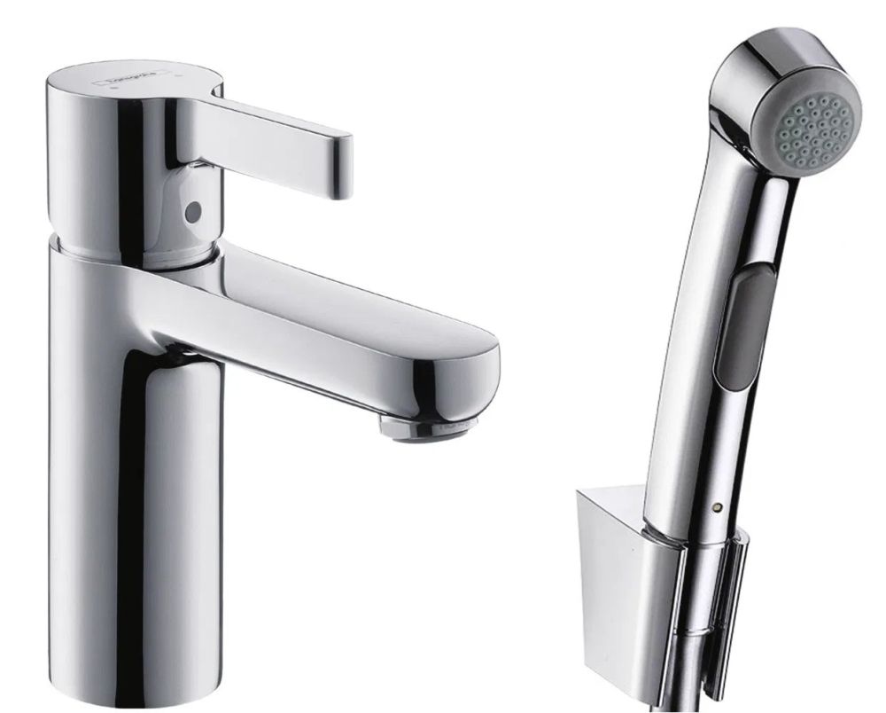 Смеситель для раковины Hansgrohe Metris S хром 31160000 с гигиеническим душем