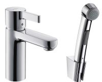 Смеситель для раковины Hansgrohe Metris S хром 31160000 с гигиеническим душем
