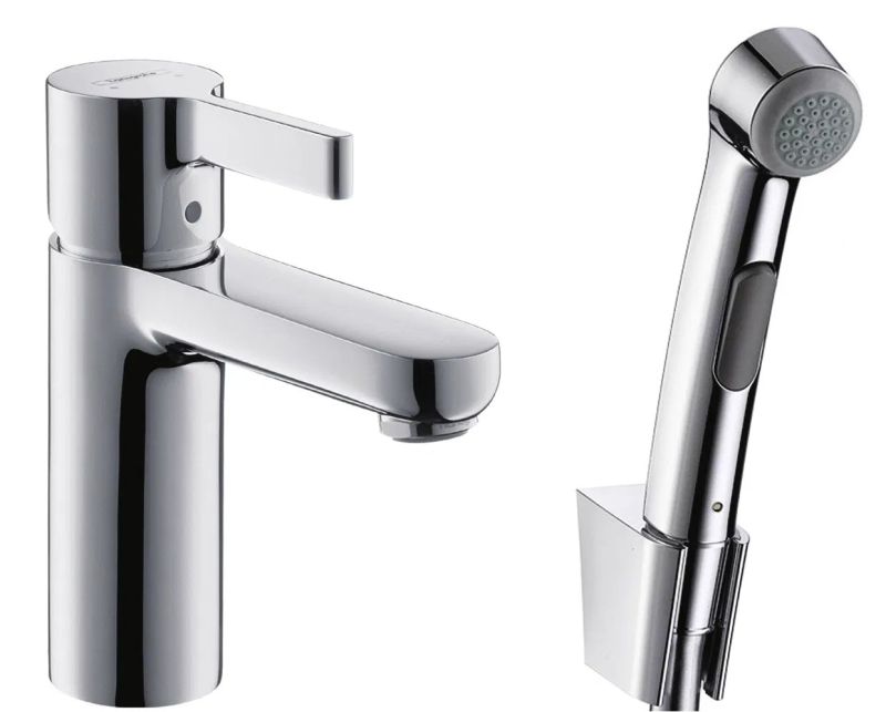 Змішувач для раковини Hansgrohe Metris S хром 31160000 з гігієнічним душем