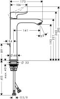 Змішувач для раковини Hansgrohe Metris хром 31183000