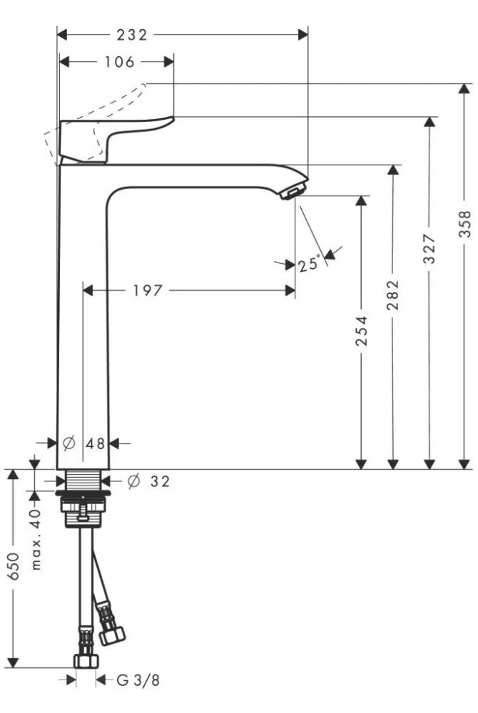 Змішувач для раковини Hansgrohe Metris хром 31184000