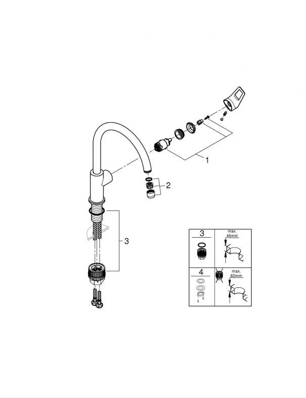 Змішувач для кухні Grohe BauLoop old хром 31232001