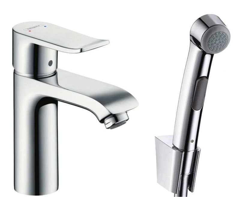 Змішувач для раковини Hansgrohe Metris хром 31285000 з гігієнічним душем