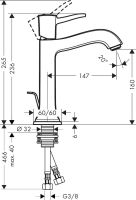 Змішувач для раковини Hansgrohe Metropol Classic хром 31302000