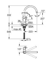 Змішувач для кухні Grohe BauLoop хром 31368001