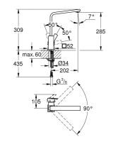 Змішувач для кухні Grohe Sail Cube хром 31393000