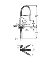 Смеситель для кухни Grohe Eurocube хром 31395000