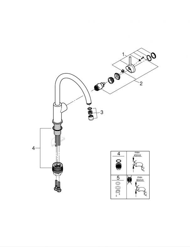 Змішувач для кухні Grohe Start Classic хром 31553001