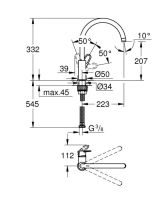 Змішувач для кухні Grohe Start Flow хром 31555001