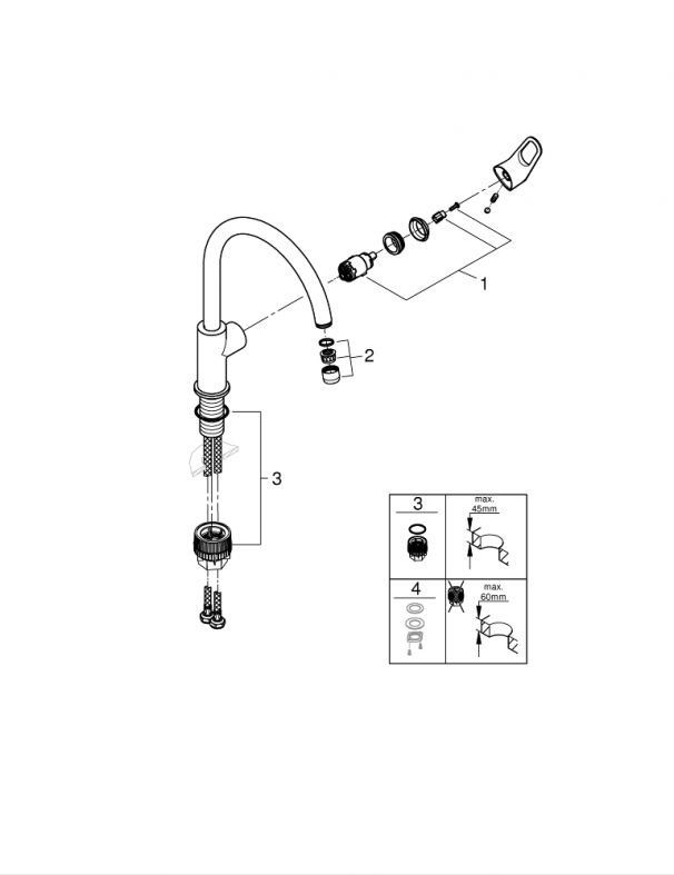 Змішувач для кухні Grohe Start Flow хром 31555001