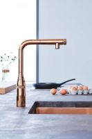 Змішувач для кухні Grohe Essence Smartcontrol теплий захід сонця 31615DA0 з висувною лійкою