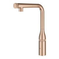 Змішувач для кухні Grohe Essence Smartcontrol теплий захід сонця матовий 31615DL0 з висувною лійкою