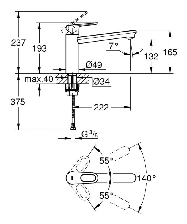 Змішувач для кухні Grohe Start Flow хром 31691000