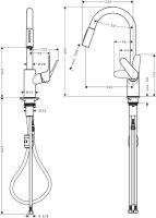 Смеситель для кухни Hansgrohe Focus M41 хром 31815000 с выдвижной лейкой